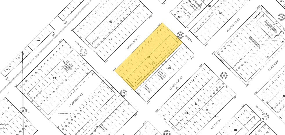 1125 17th St, Denver, CO for lease - Plat Map - Image 2 of 30