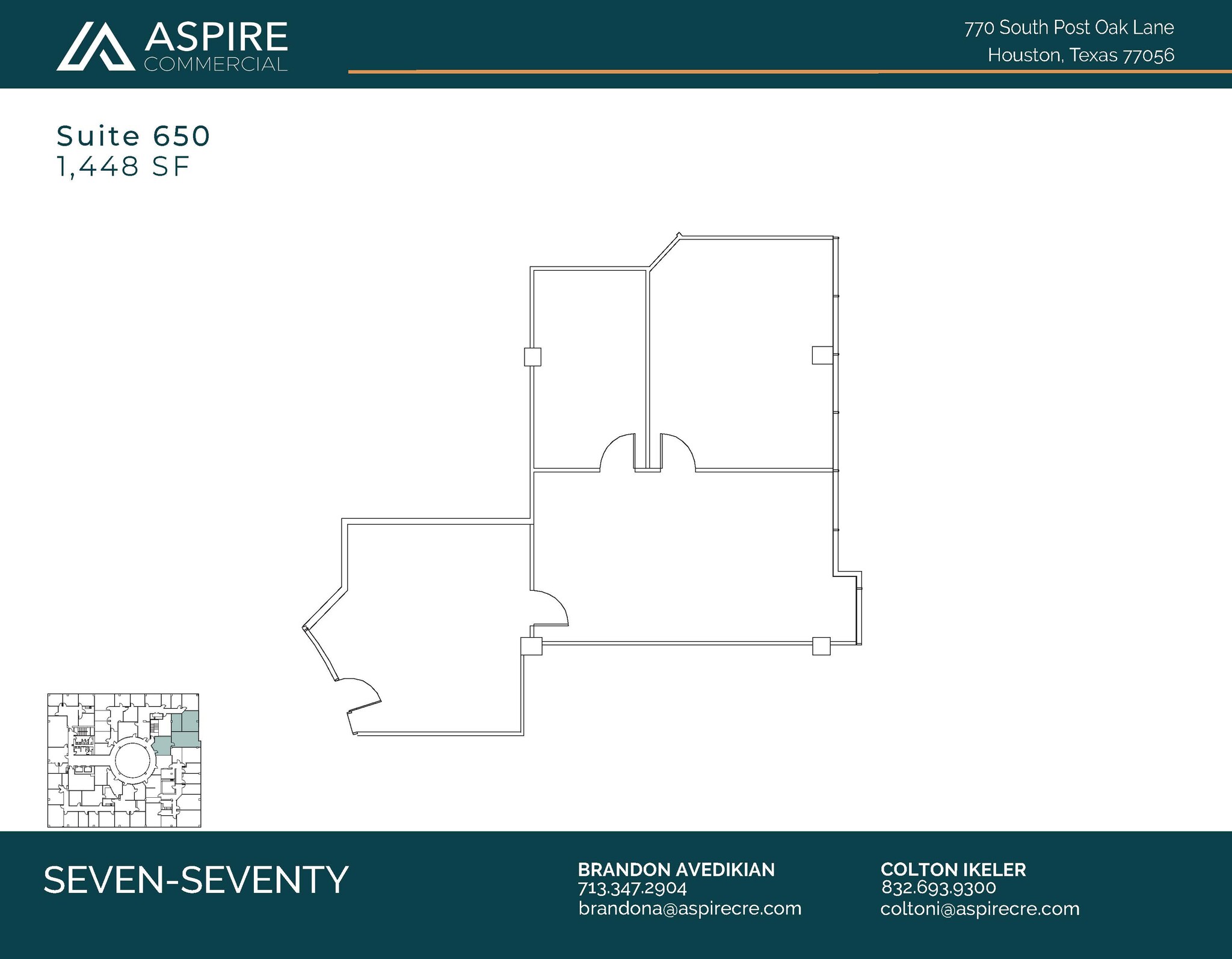 770 S Post Oak Ln, Houston, TX for lease Floor Plan- Image 1 of 2