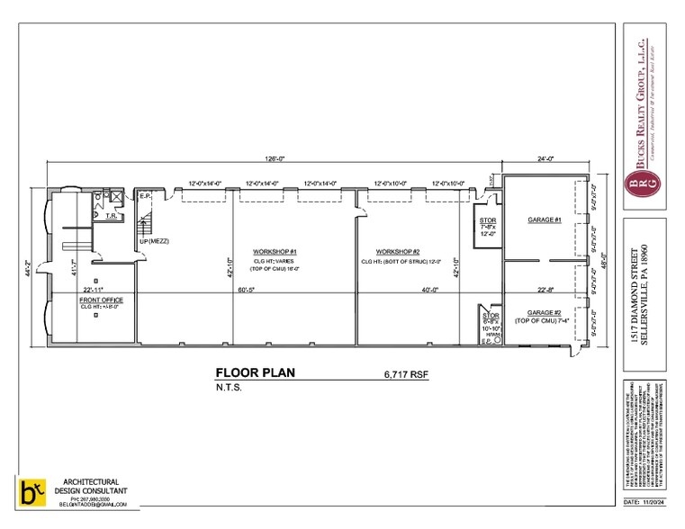 1517 Diamond St, Sellersville, PA for lease - Floor Plan - Image 2 of 4