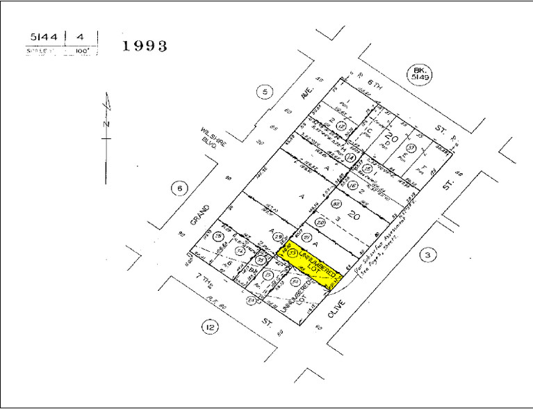 643 S Olive St, Los Angeles, CA for lease - Plat Map - Image 2 of 18