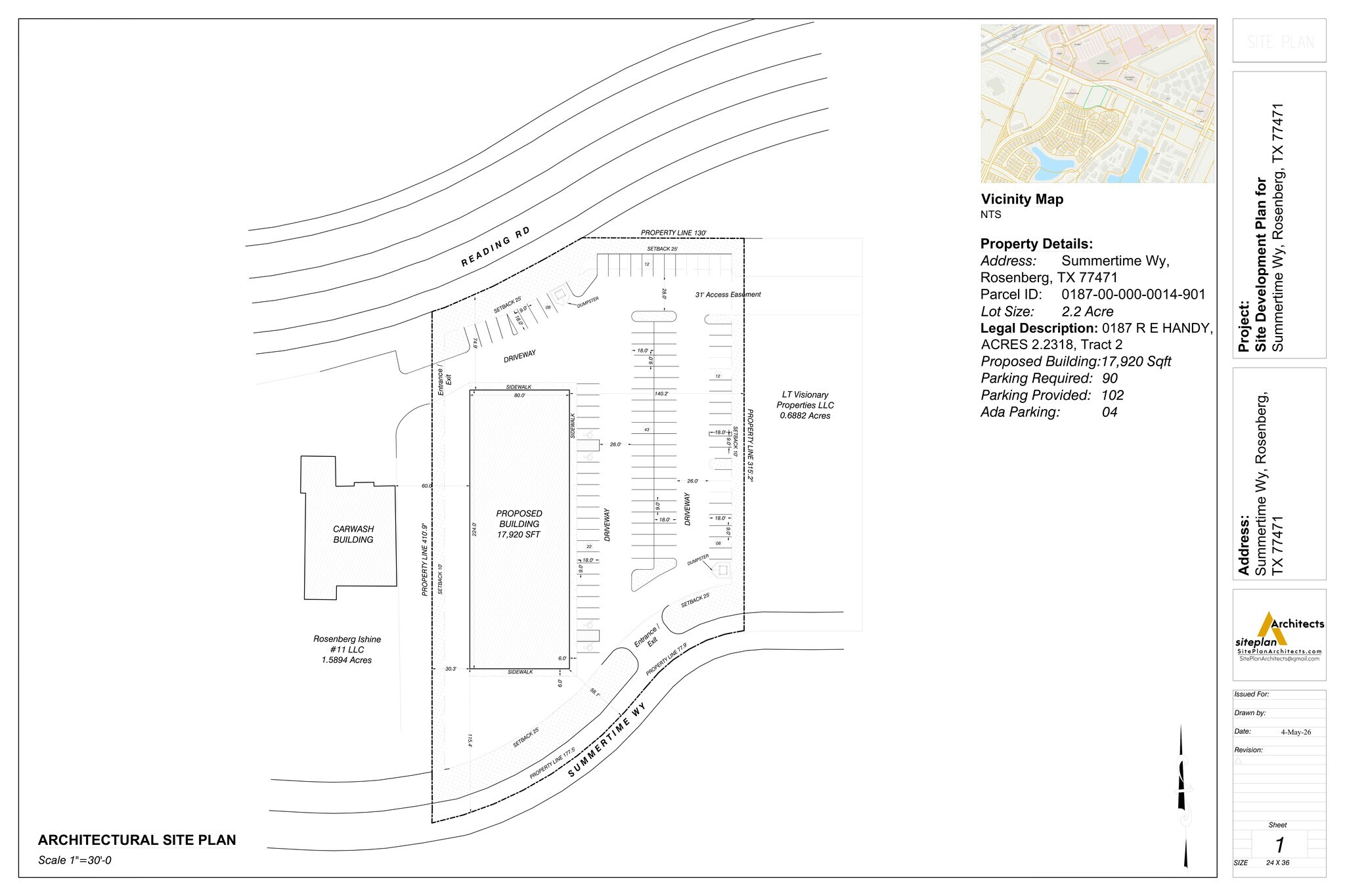 6905 Summertime Way, Rosenberg, TX for lease Site Plan- Image 1 of 1