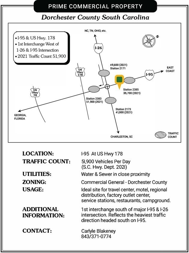 I95, Saint SC 29477 Highly Visible Parcel Near I95