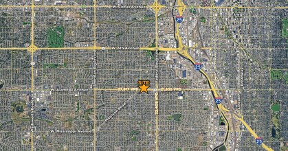 3301 W Alameda Ave, Denver, CO - AERIAL  map view
