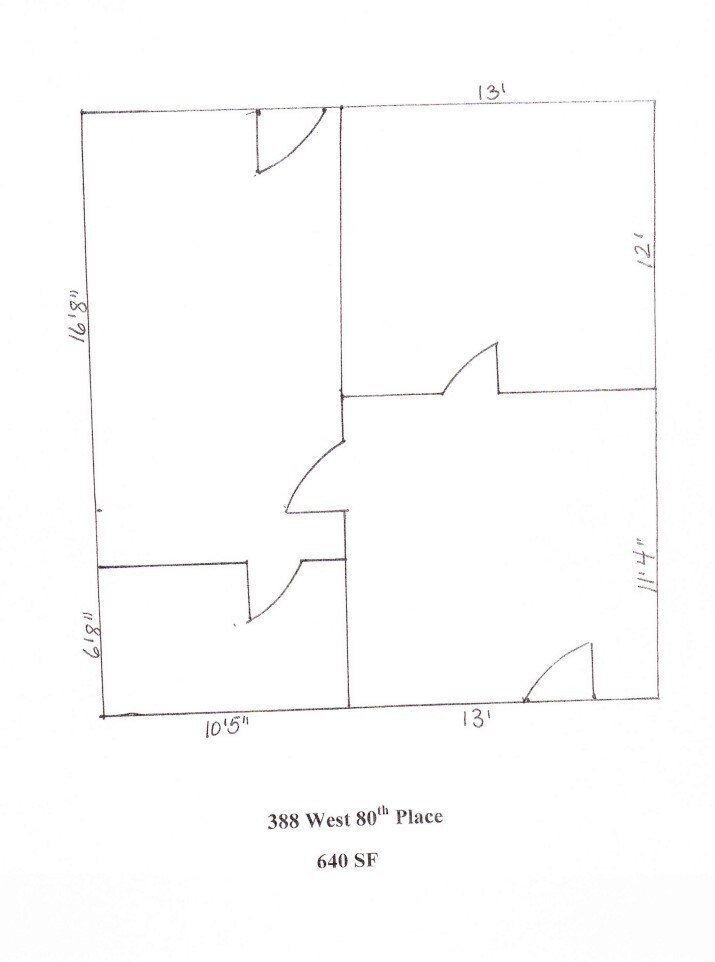 388-398 W 80th Pl, Merrillville, IN for lease Floor Plan- Image 1 of 1