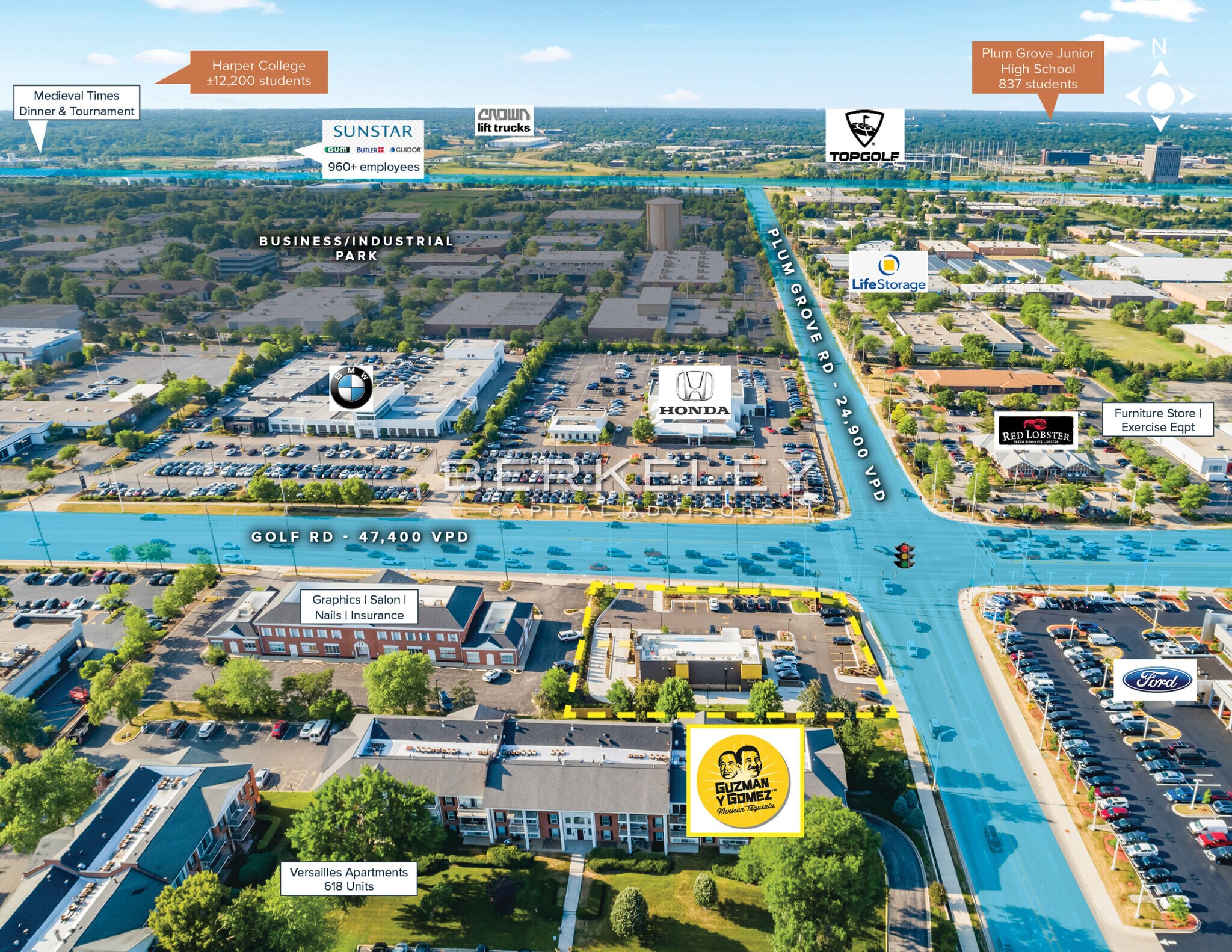 795 E Golf Rd, Schaumburg, IL 60173 Corp QSR (200 Units) 15Yrs NNN