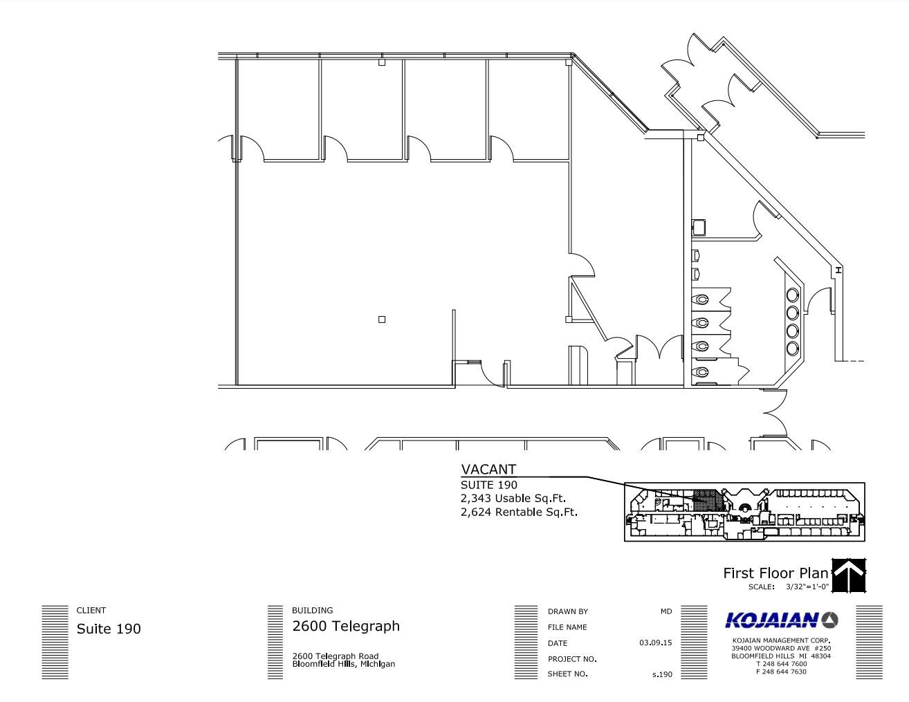 2600 S Telegraph Rd, Bloomfield Hills, MI for lease Floor Plan- Image 1 of 4