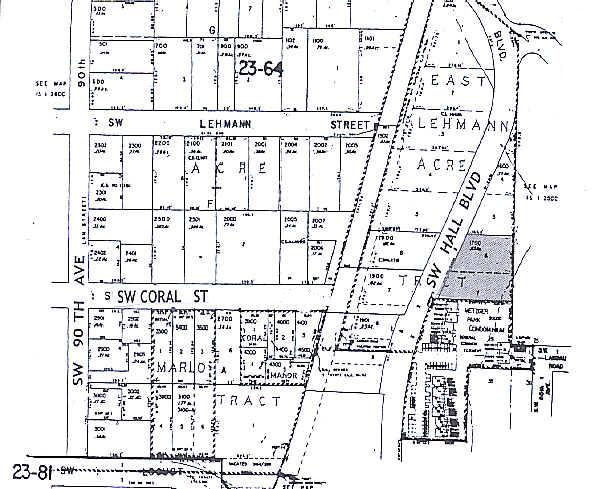 9900 SW Hall Blvd, Tigard, OR for sale Plat Map- Image 1 of 1