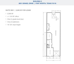 2501-2519 Gravel Dr, Fort Worth, TX for lease Floor Plan- Image 1 of 1
