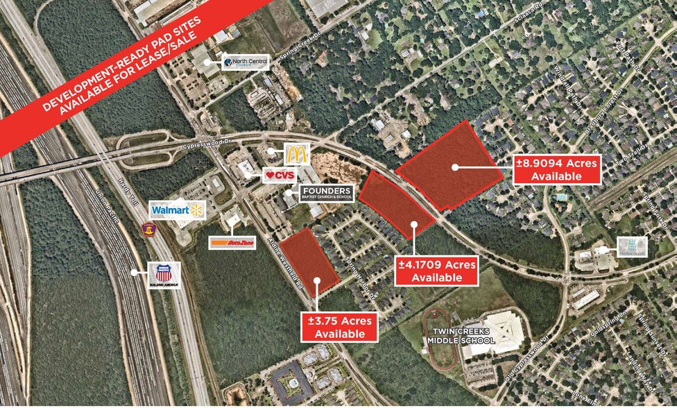 Aldine Westfield & Cypresswood, Spring, TX for sale - Aerial - Image 1 of 1