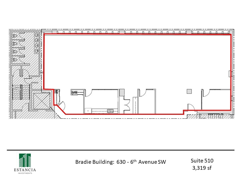 630 6th Ave SW, Calgary, AB for lease Floor Plan- Image 1 of 5