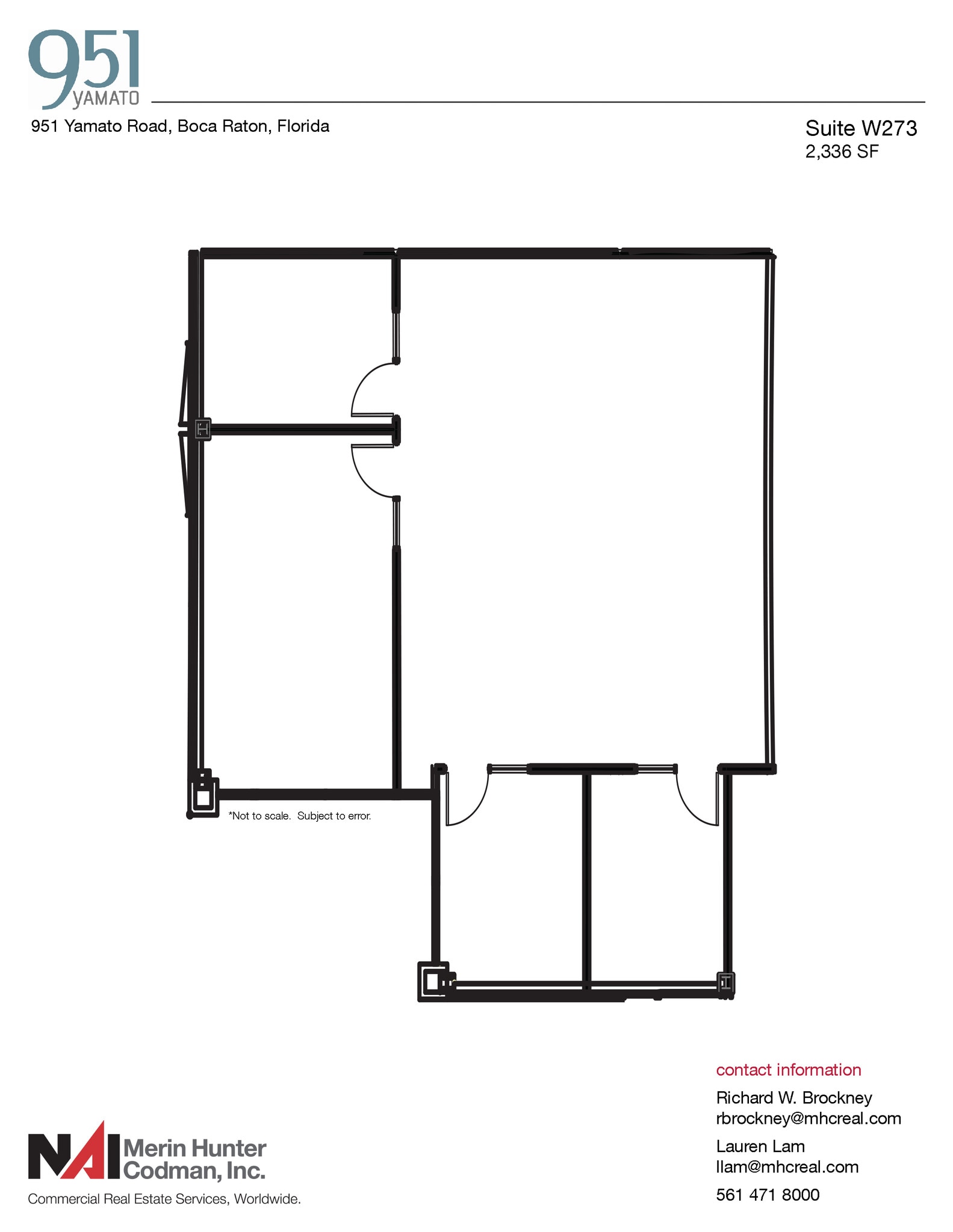 951 Yamato Rd, Boca Raton, FL for lease Floor Plan- Image 1 of 2