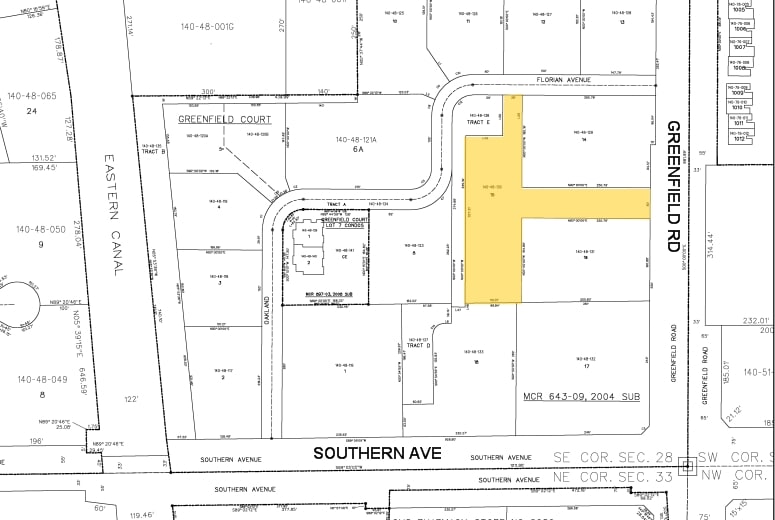 1122-1136 Greenfield Rd, Mesa, AZ for lease - Plat Map - Image 2 of 3