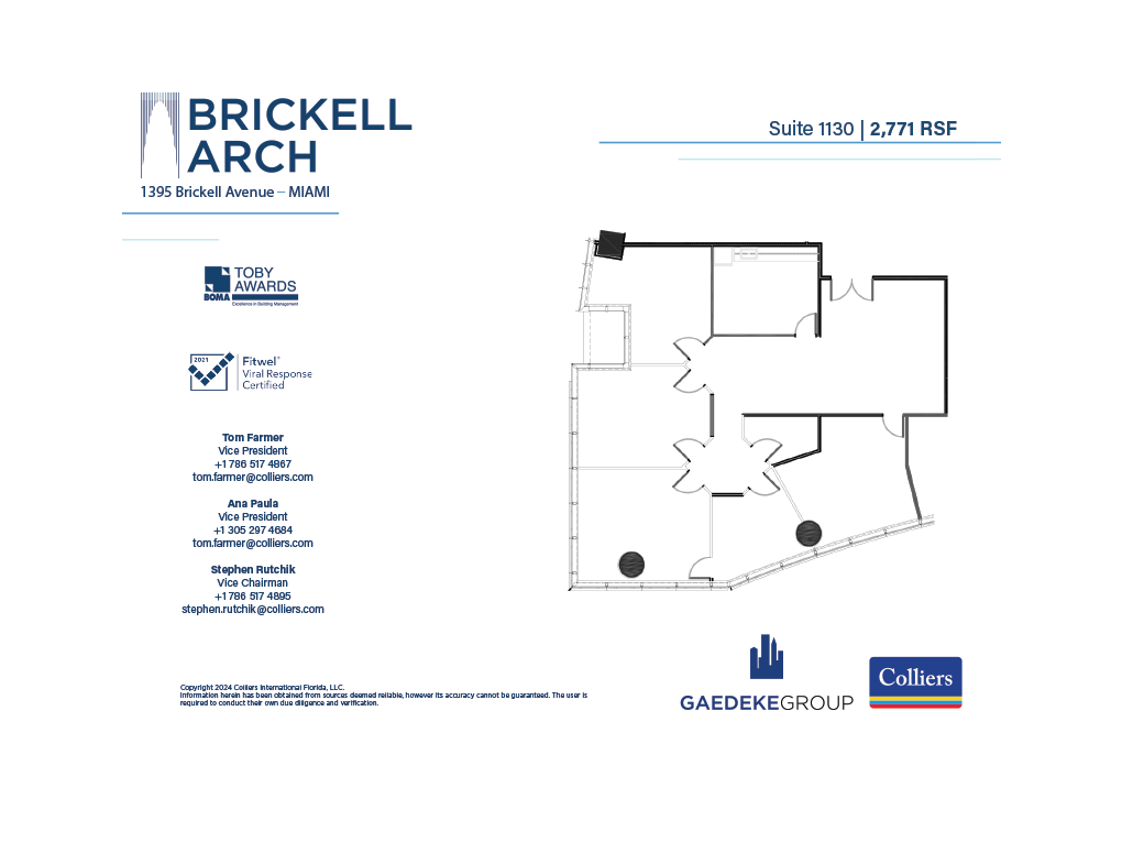 1395 Brickell Ave, Miami, FL for lease Floor Plan- Image 1 of 2