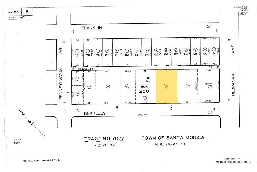 1735-1739 Berkeley St, Santa Monica, CA for lease - Plat Map - Image 2 of 12