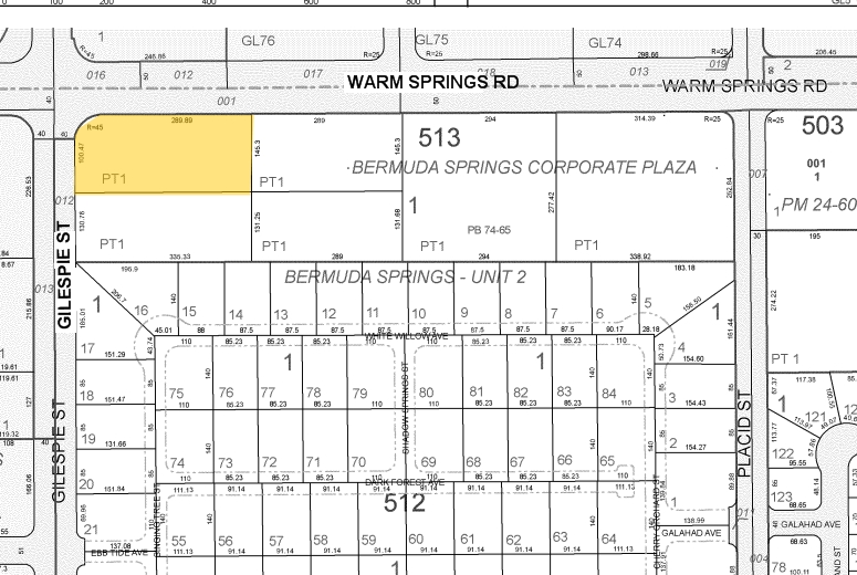 205 E Warm Springs Rd, Las Vegas, NV for lease - Plat Map - Image 2 of 5