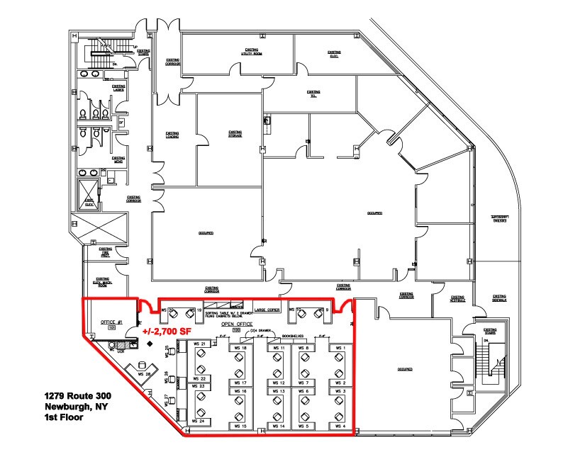 1279 Route 300, Newburgh, NY for lease Floor Plan- Image 1 of 1