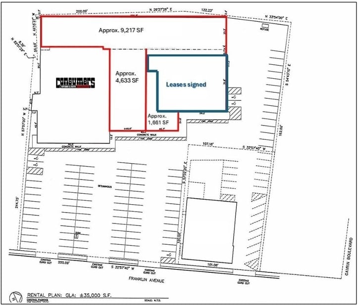 600 Franklin Ave, Franklin Square, NY for lease Site Plan- Image 1 of 2