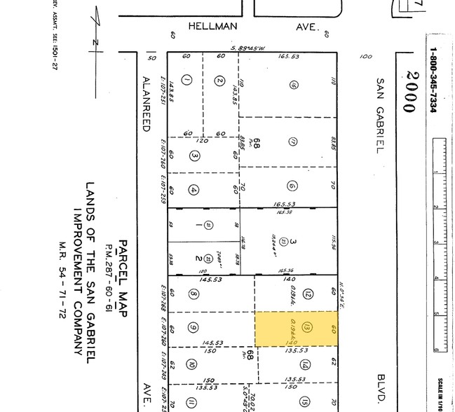 3327 San Gabriel Blvd, Rosemead, CA for lease - Plat Map - Image 2 of 3