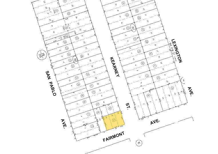 6323-6333 Fairmount Ave, El Cerrito, CA for lease - Plat Map - Image 2 of 2