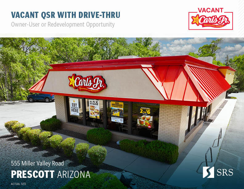 555 Miller Valley Rd, Prescott, AZ 86301 - Vacant Carl's Jr | Owner ...