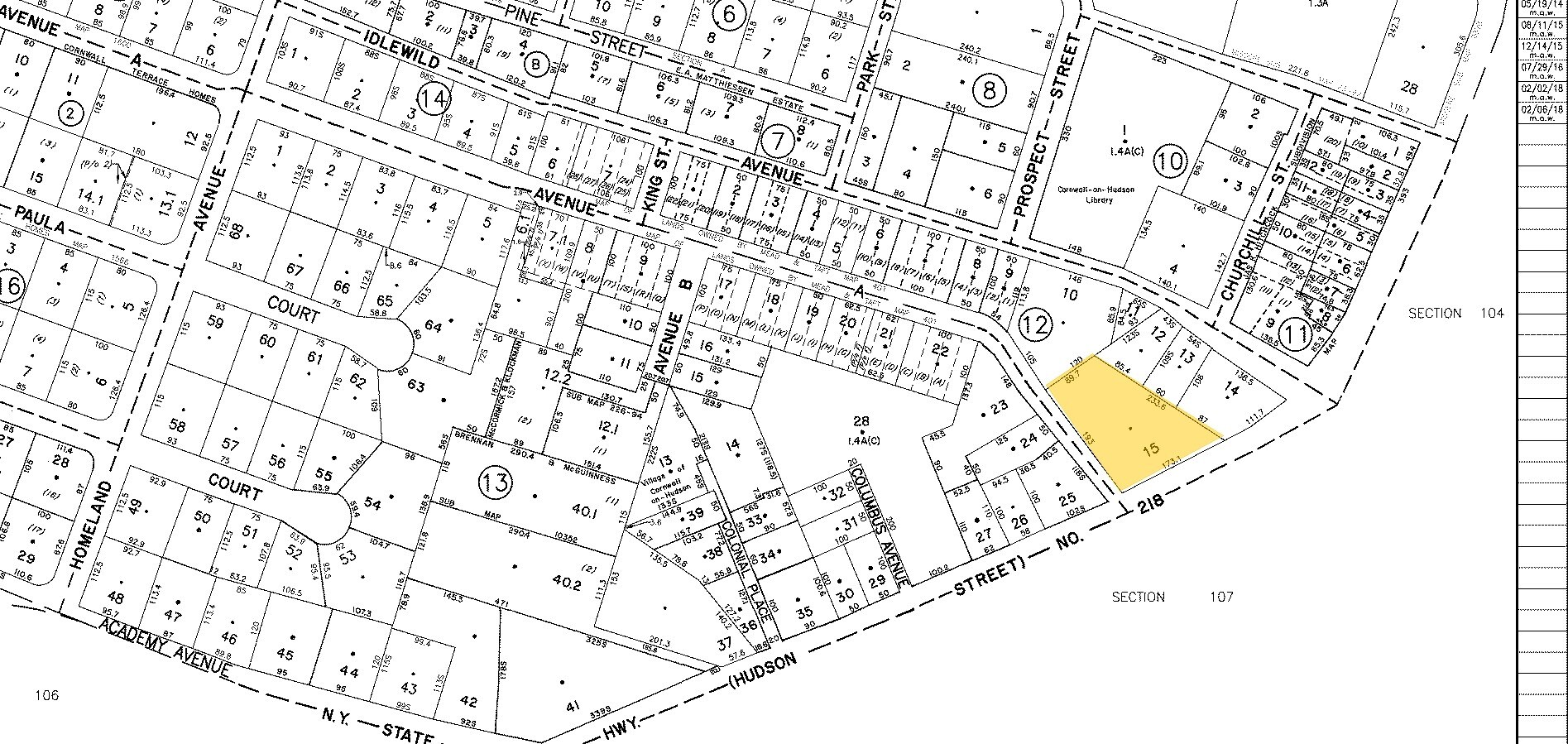 266 Hudson St, Cornwall-on-Hudson, NY for sale Plat Map- Image 1 of 1