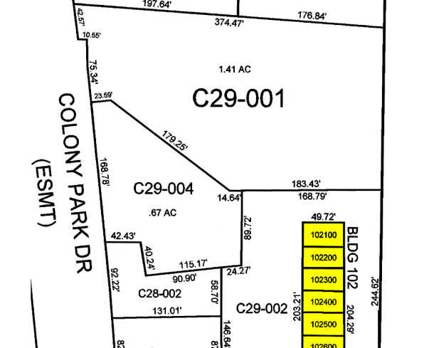 102 Colony Park Dr, Cumming, GA for lease - Plat Map - Image 3 of 5