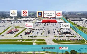 5421-5451 W Saginaw Hwy, Lansing, MI - AERIAL map view - Image1