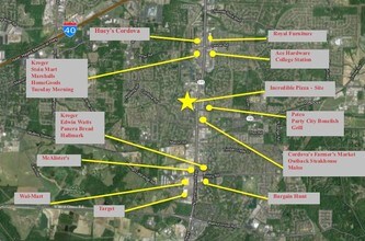 1245 N Germantown Pky, Cordova, TN - aerial  map view