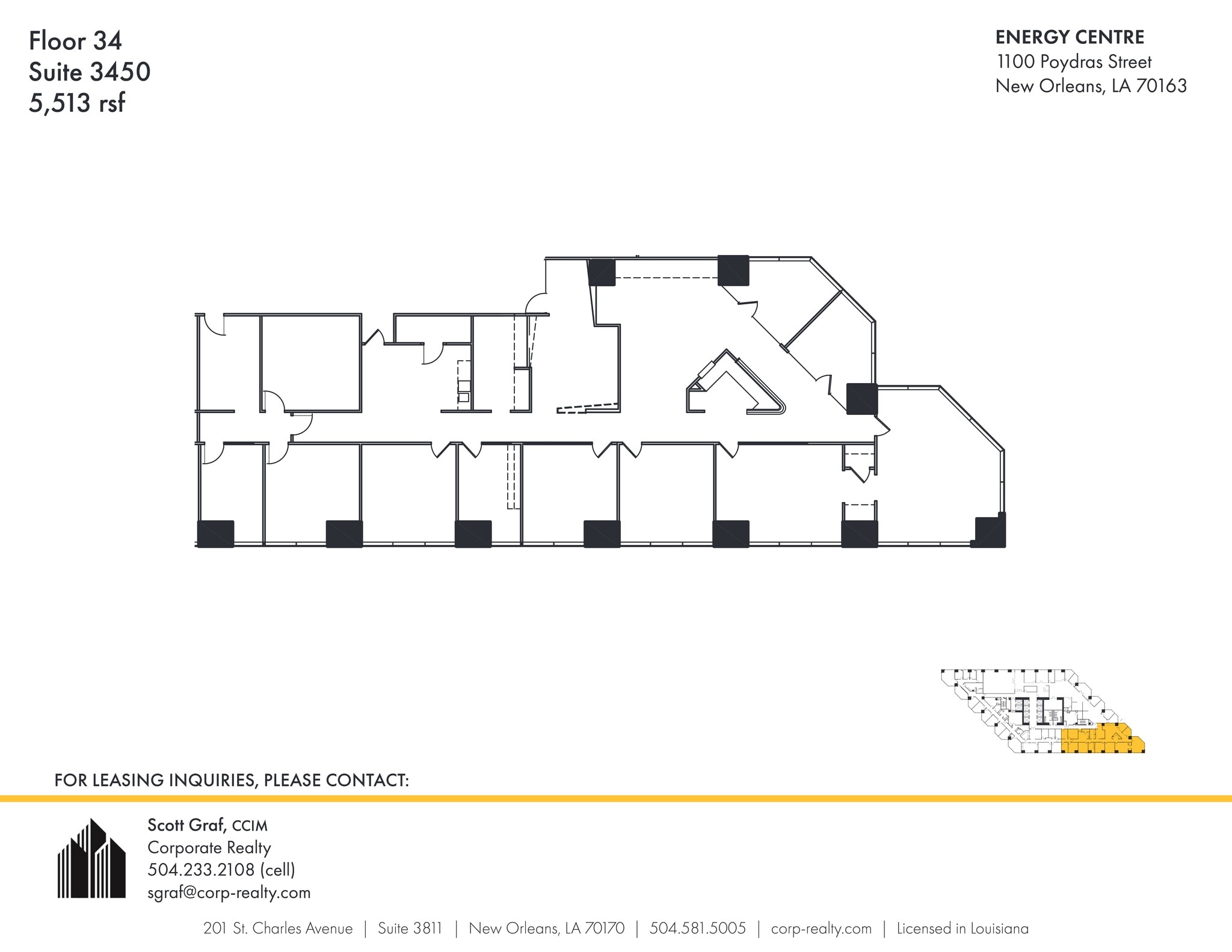 1100 Poydras St, New Orleans, LA for lease Site Plan- Image 1 of 1