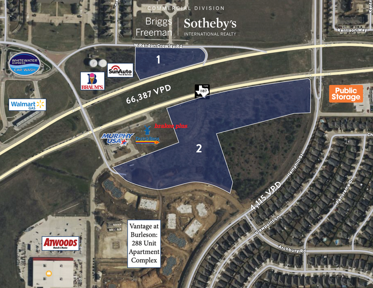 Hwy 1187, Fort Worth, TX for sale - Aerial - Image 1 of 2