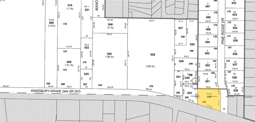 298 Kingsbury Grade, Stateline, NV for lease - Plat Map - Image 2 of 2