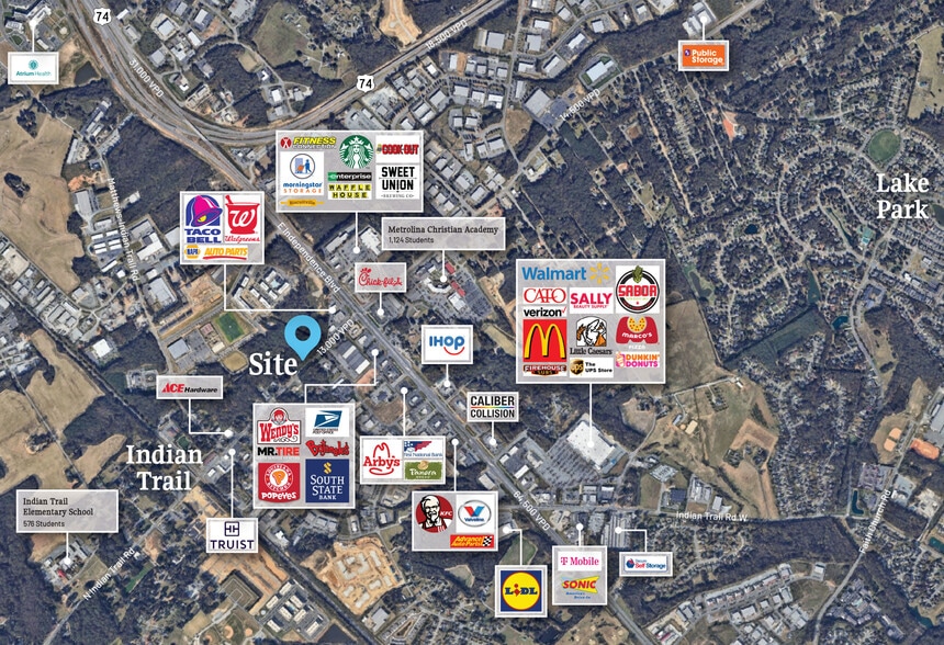 500 Indian Trail Rd, Indian Trail, NC for sale - Aerial - Image 3 of 3