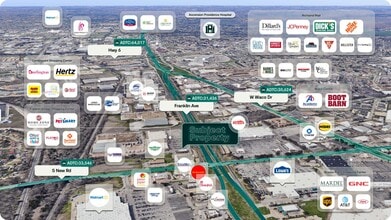 4500 Franklin Ave, Waco, TX - AERIAL  map view