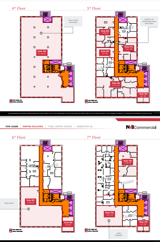 10080 Jasper Ave NW, Edmonton, AB for lease Floor Plan- Image 1 of 1