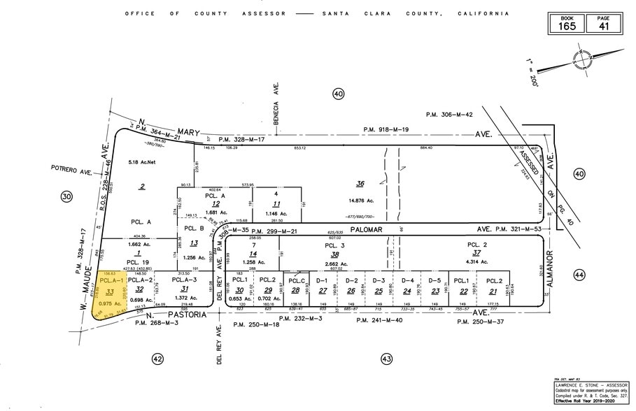 815 W Maude Ave, Sunnyvale, CA for sale - Plat Map - Image 2 of 5