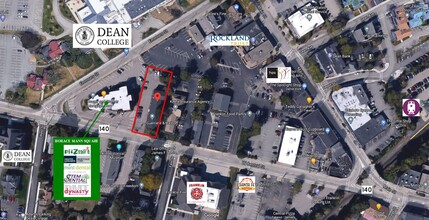 55 W Central St, Franklin, MA - aerial  map view