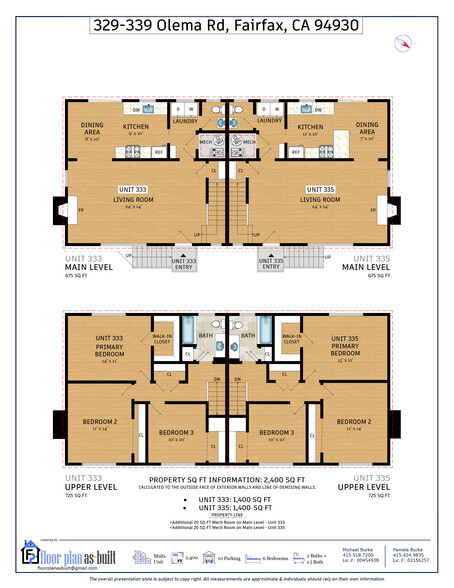 329 Olema Rd, Fairfax, CA for sale - Floor Plan - Image 2 of 15