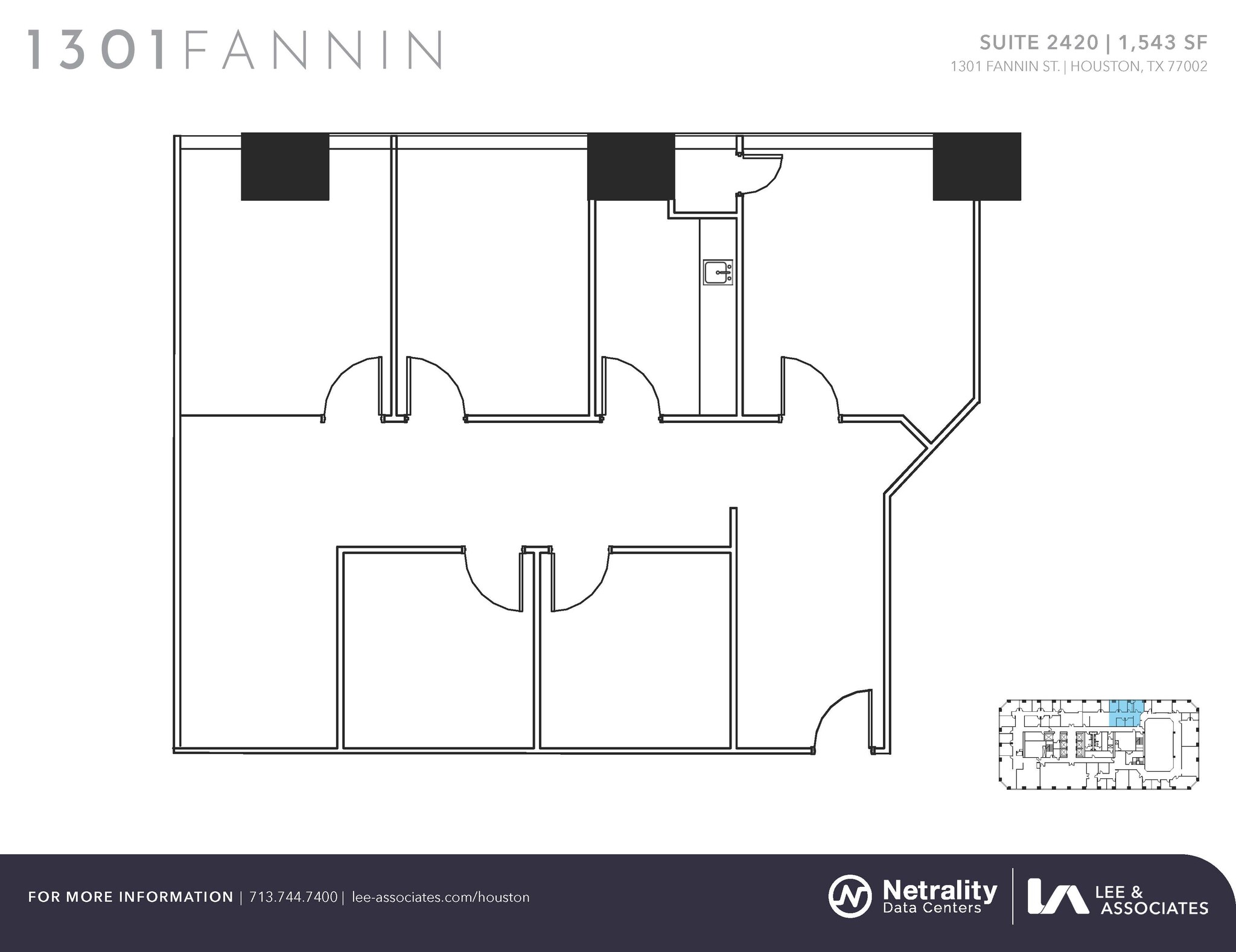 1301 Fannin St, Houston, TX for lease Floor Plan- Image 1 of 1