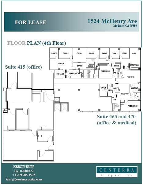 1524 McHenry Ave, Modesto, CA for lease Floor Plan- Image 1 of 1