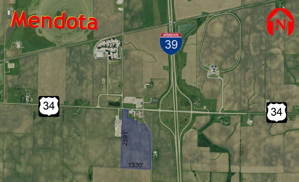 I-39, Mendota, IL for sale Aerial- Image 1 of 1