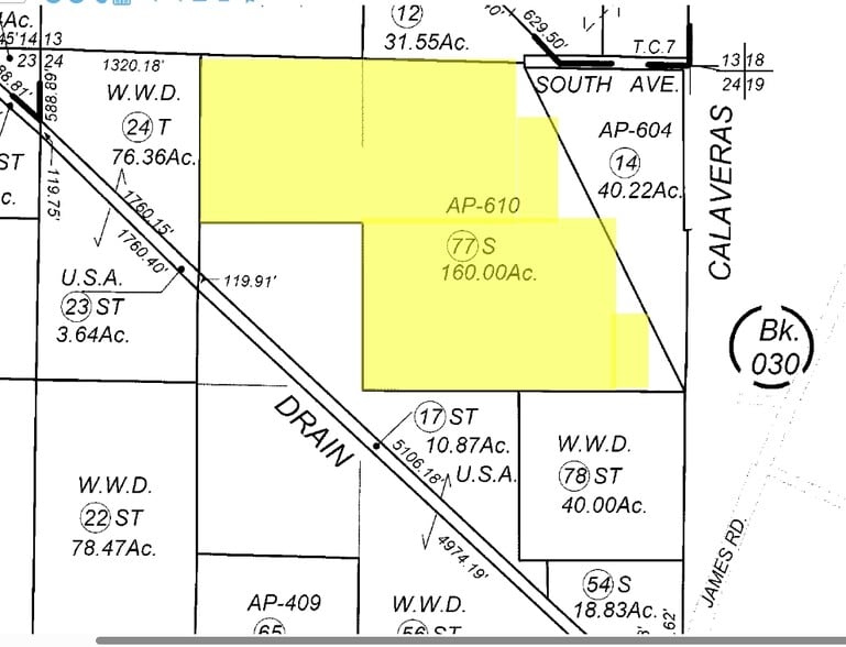 W South Ave, Tranquillity, CA for sale - Plat Map - Image 3 of 3