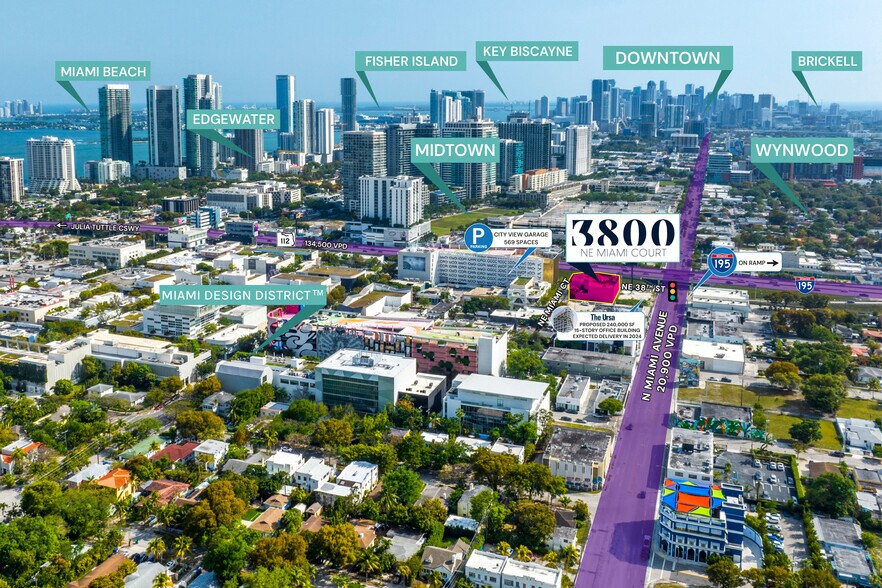 3800 NE Miami Ct, Miami, FL for lease - Aerial - Image 3 of 4