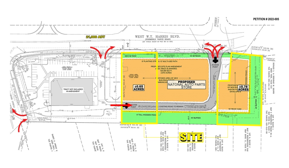 W W.T. Harris & Mt. Holly-Huntersville Rd blvd, Charlotte, NC for sale - Site Plan - Image 2 of 3