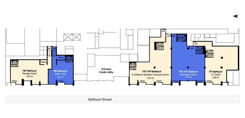 771-787 Bathurst Street portfolio of 5 properties for sale on LoopNet.com - Floor Plan - Image 2 of 2