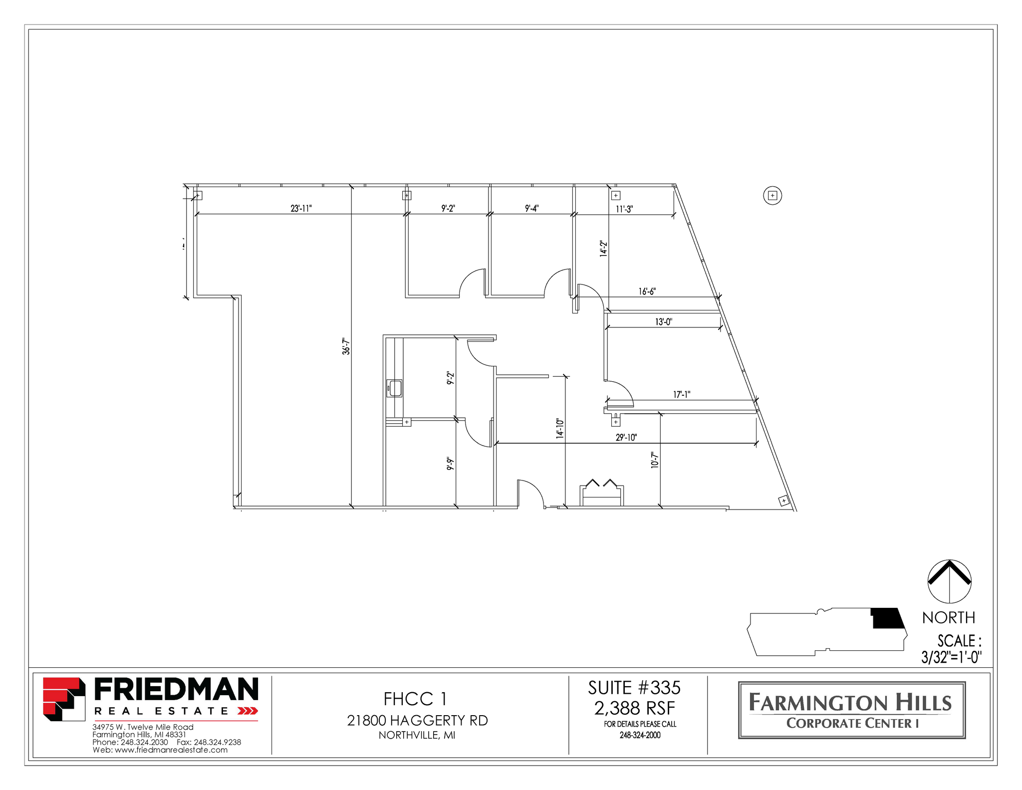 21800 Haggerty Rd, Northville, MI for lease Floor Plan- Image 1 of 2