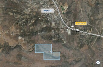 11970 S Blue Bell Rd, Mayer, AZ - aerial  map view