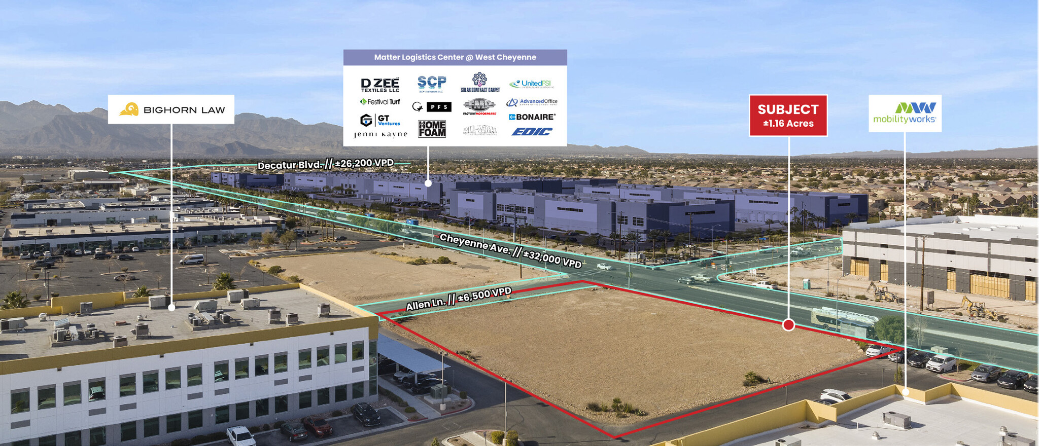 SEC Cheyenne Ave. & Allen Ln., North Las Vegas, NV for sale Aerial- Image 1 of 1