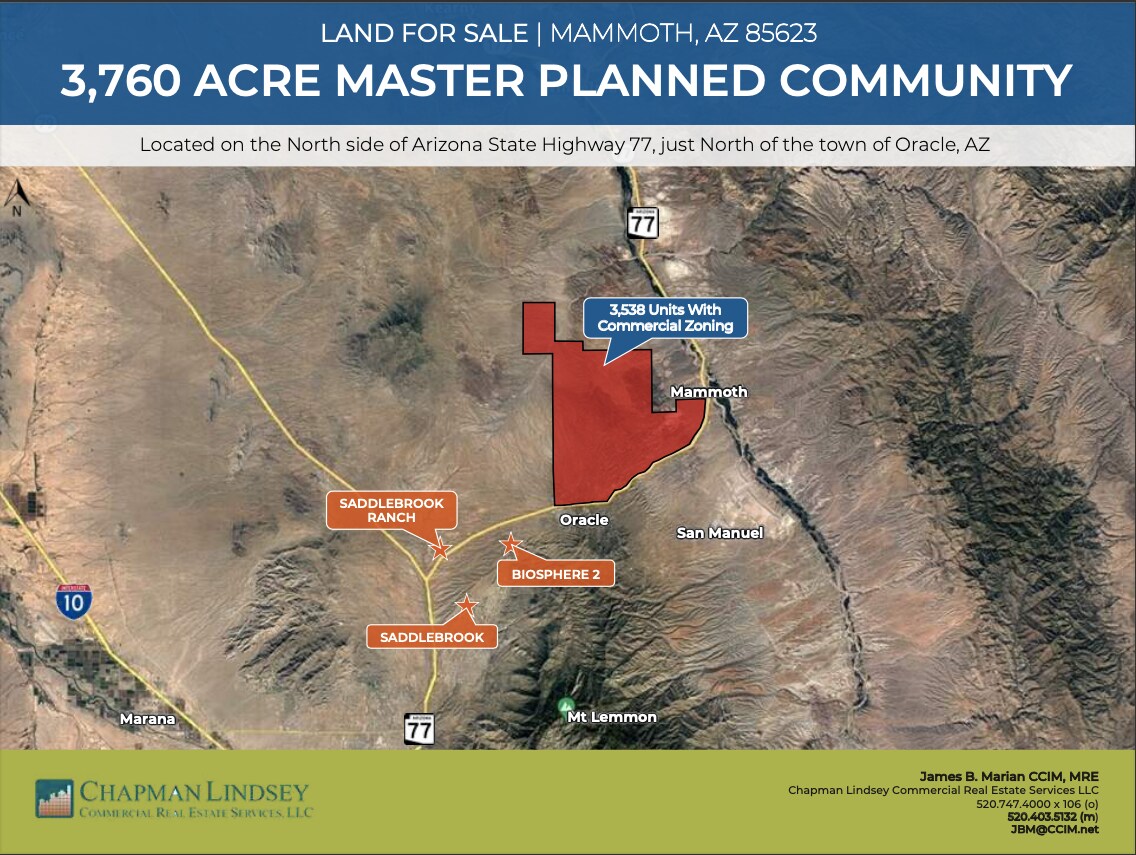 Arizona State Highway 77, Oracle, AZ for sale Aerial- Image 1 of 1
