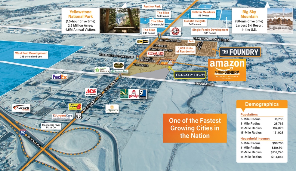 Lot 13 - Retail District, Belgrade, MT for lease - Aerial - Image 3 of 7