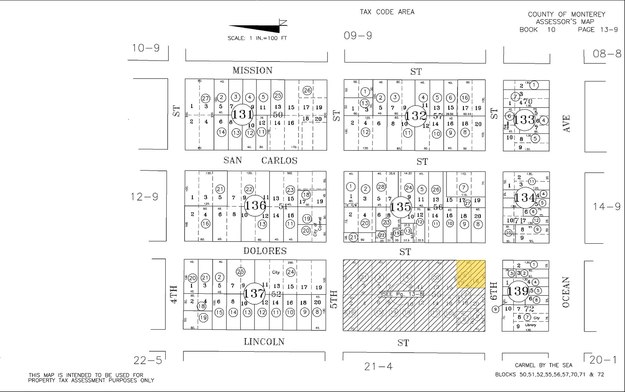 6th Ave & Dolores St, Carmel By The Sea, CA for sale Plat Map- Image 1 of 1
